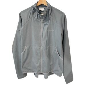 Columbia Full Zip Softshell Jacket Blue/Grey M